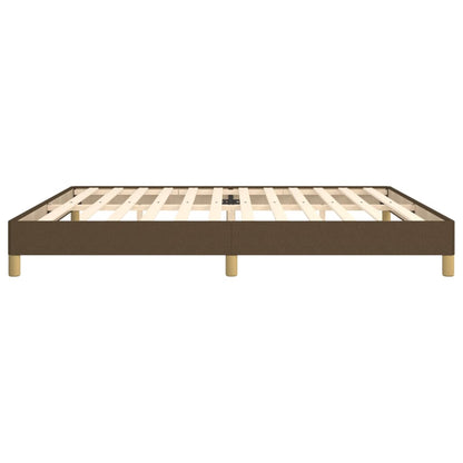 Bettgestell ohne Matratze Dunkelbraun 200x200 cm Stoff