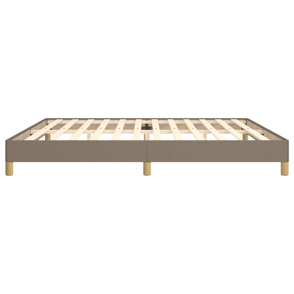 Bettgestell ohne Matratze Taupe 200x200 cm Stoff