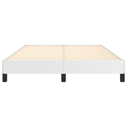 Bettgestell Weiß 140x190 cm Kunstleder