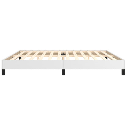 Bettgestell Weiß 200x200 cm Kunstleder