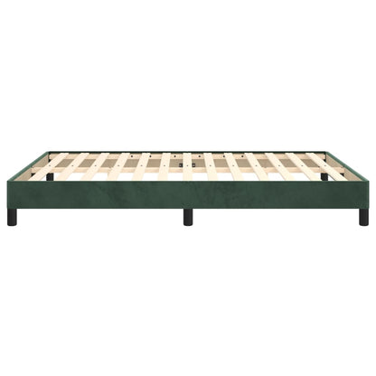 Bettgestell ohne Matratze Dunkelgrün 140x190 cm Samt