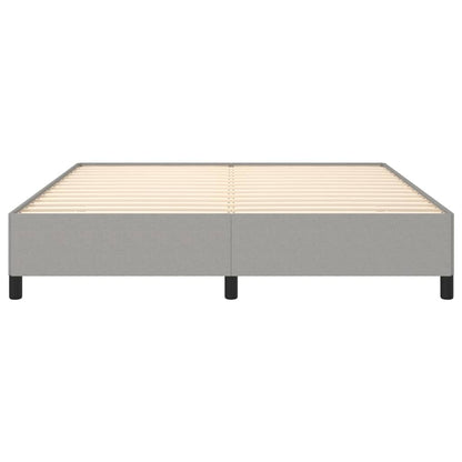 Bettgestell ohne Matratze Hellgrau 160x200 cm Stoff