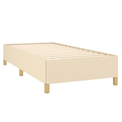 Bettgestell ohne Matratze Creme 80x200 cm Stoff