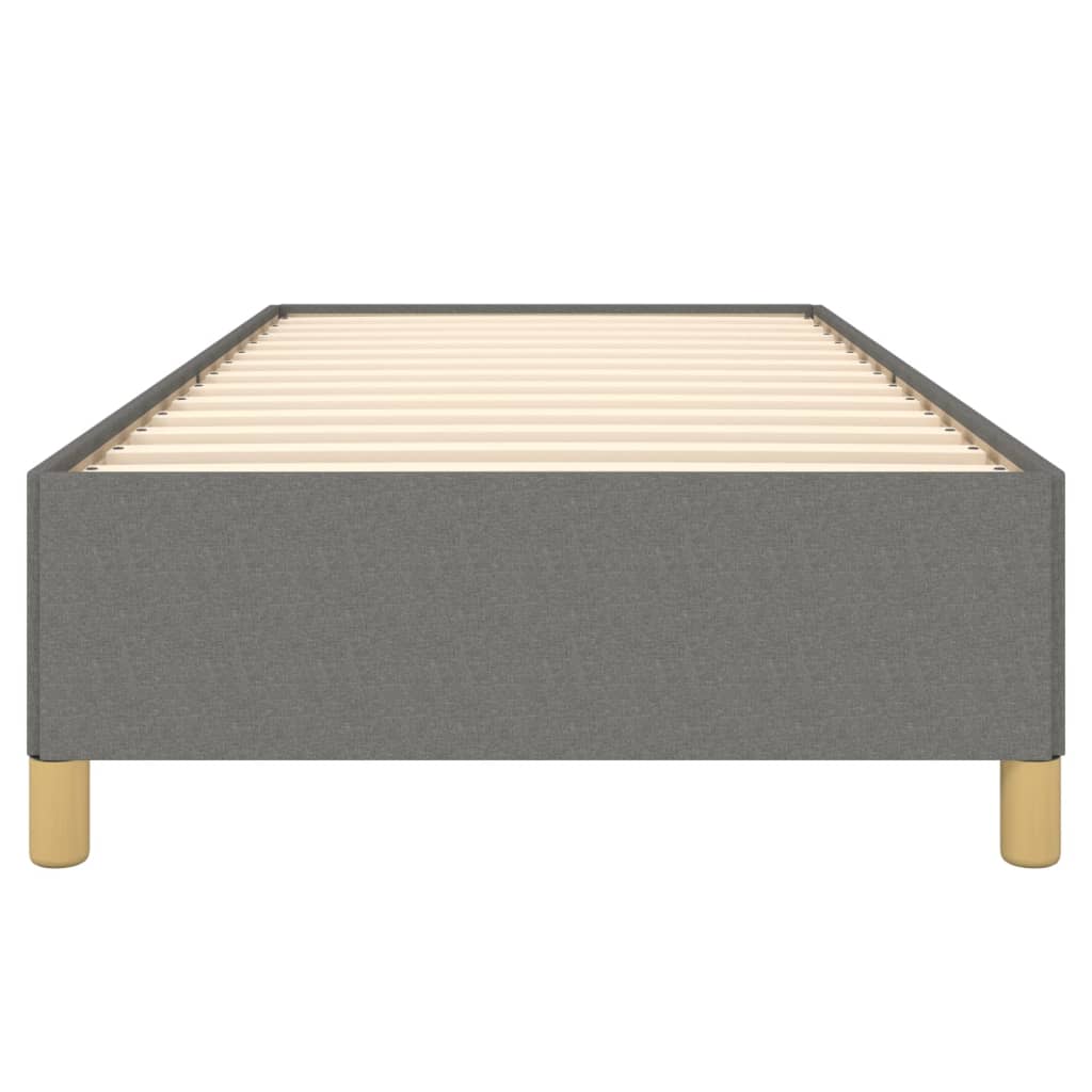 Bettgestell ohne Matratze Dunkelgrau 90x190 cm Stoff