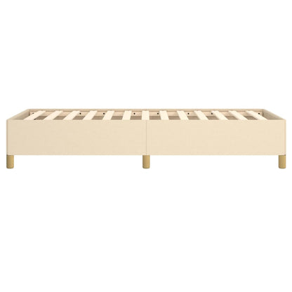 Bettgestell ohne Matratze Creme 100x200 cm Stoff