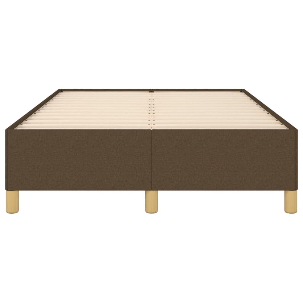 Bettgestell ohne Matratze Dunkelbraun 120x200 cm Stoff