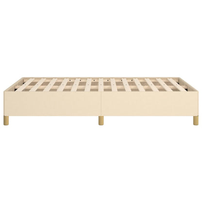 Bettgestell ohne Matratze Creme 120x200 cm Stoff