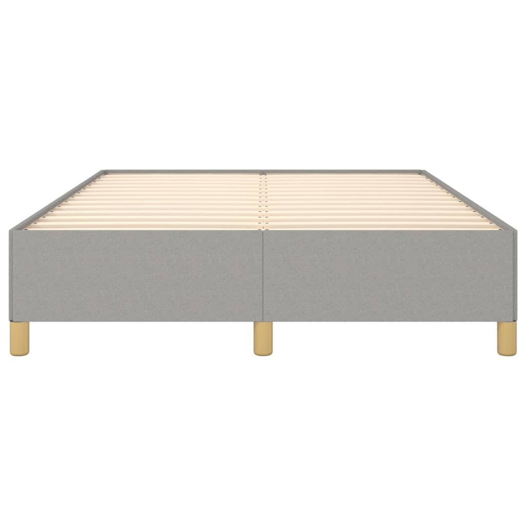 Bettgestell ohne Matratze Hellgrau 140x200 cm Stoff