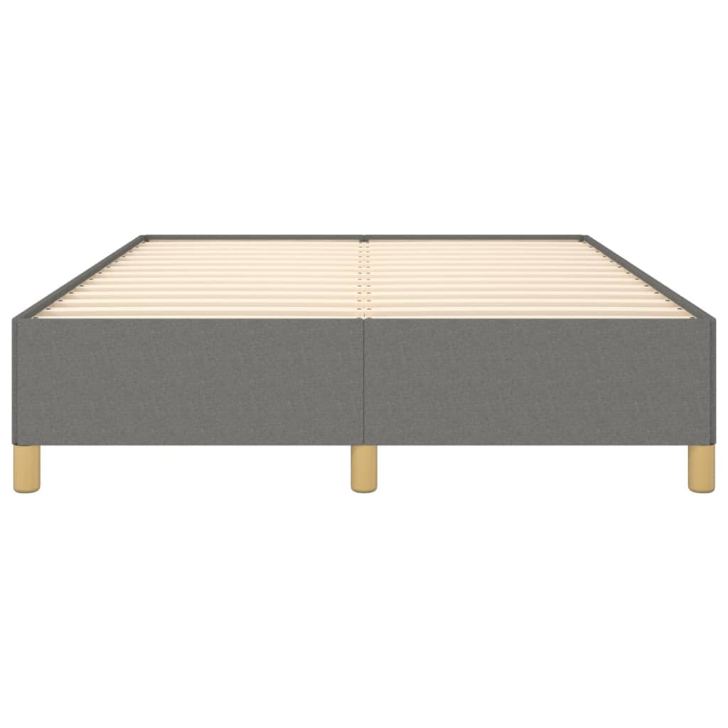 Bettgestell ohne Matratze Dunkelgrau 140x200 cm Stoff