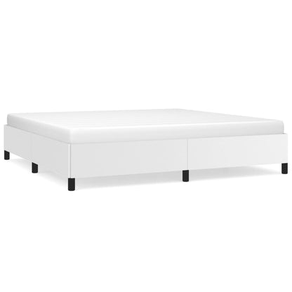 Bettgestell Weiß 200x200 cm Kunstleder