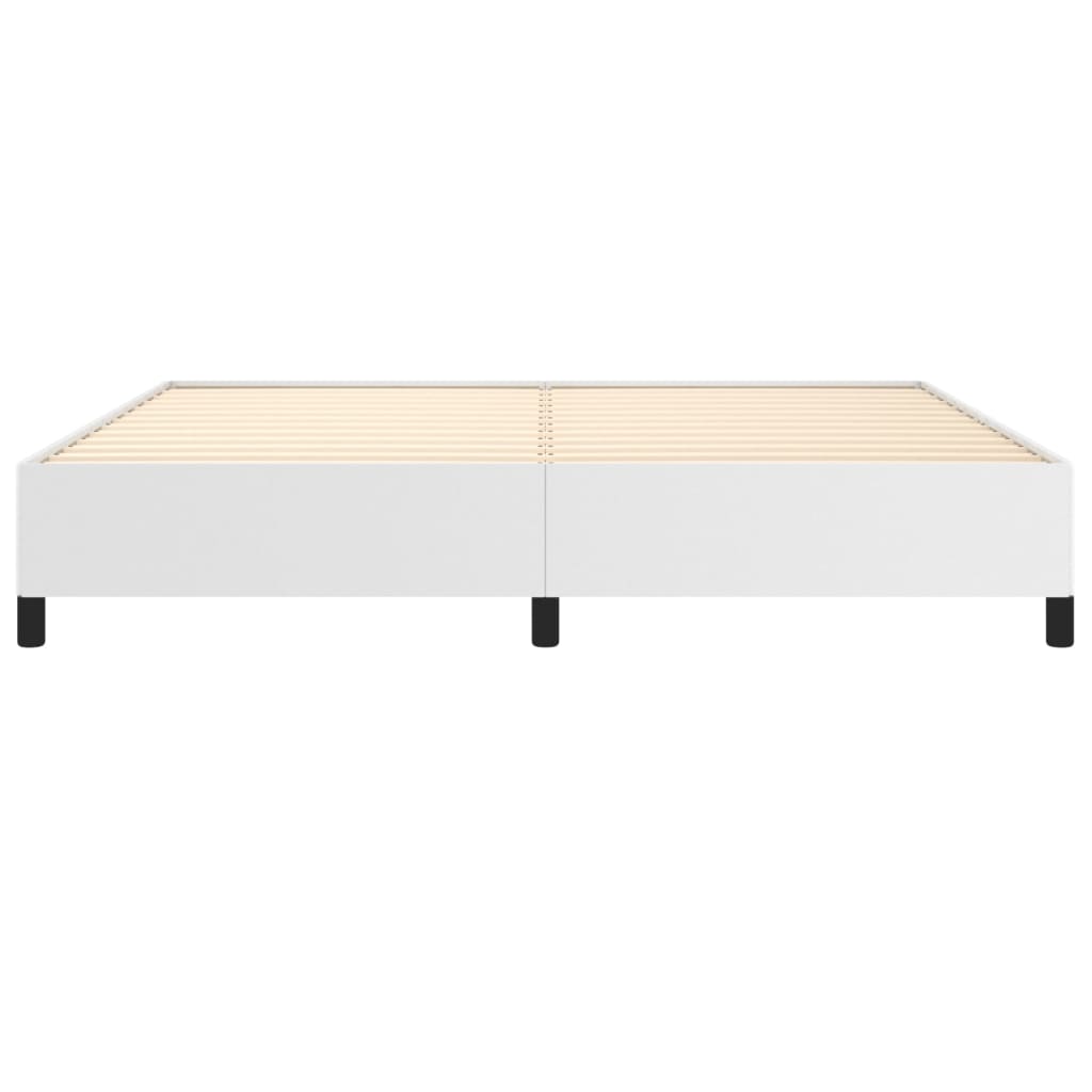 Bettgestell Weiß 200x200 cm Kunstleder