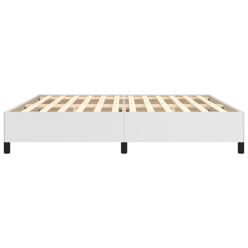Bettgestell Weiß 200x200 cm Kunstleder
