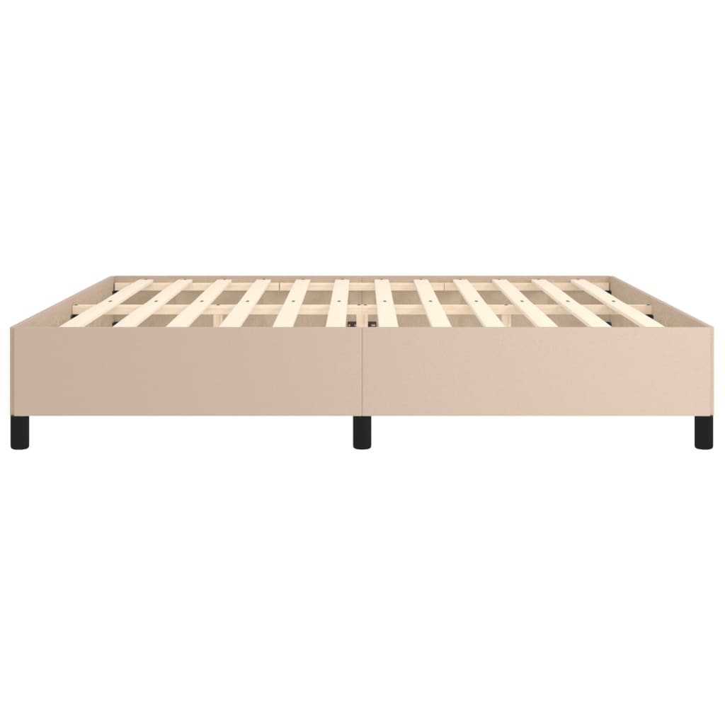 Bettgestell Cappuccino-Braun 200x200 cm Kunstleder