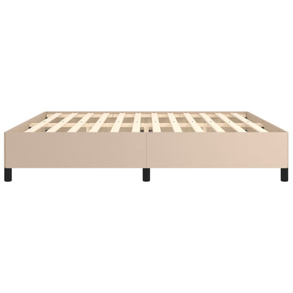 Bettgestell Cappuccino-Braun 200x200 cm Kunstleder
