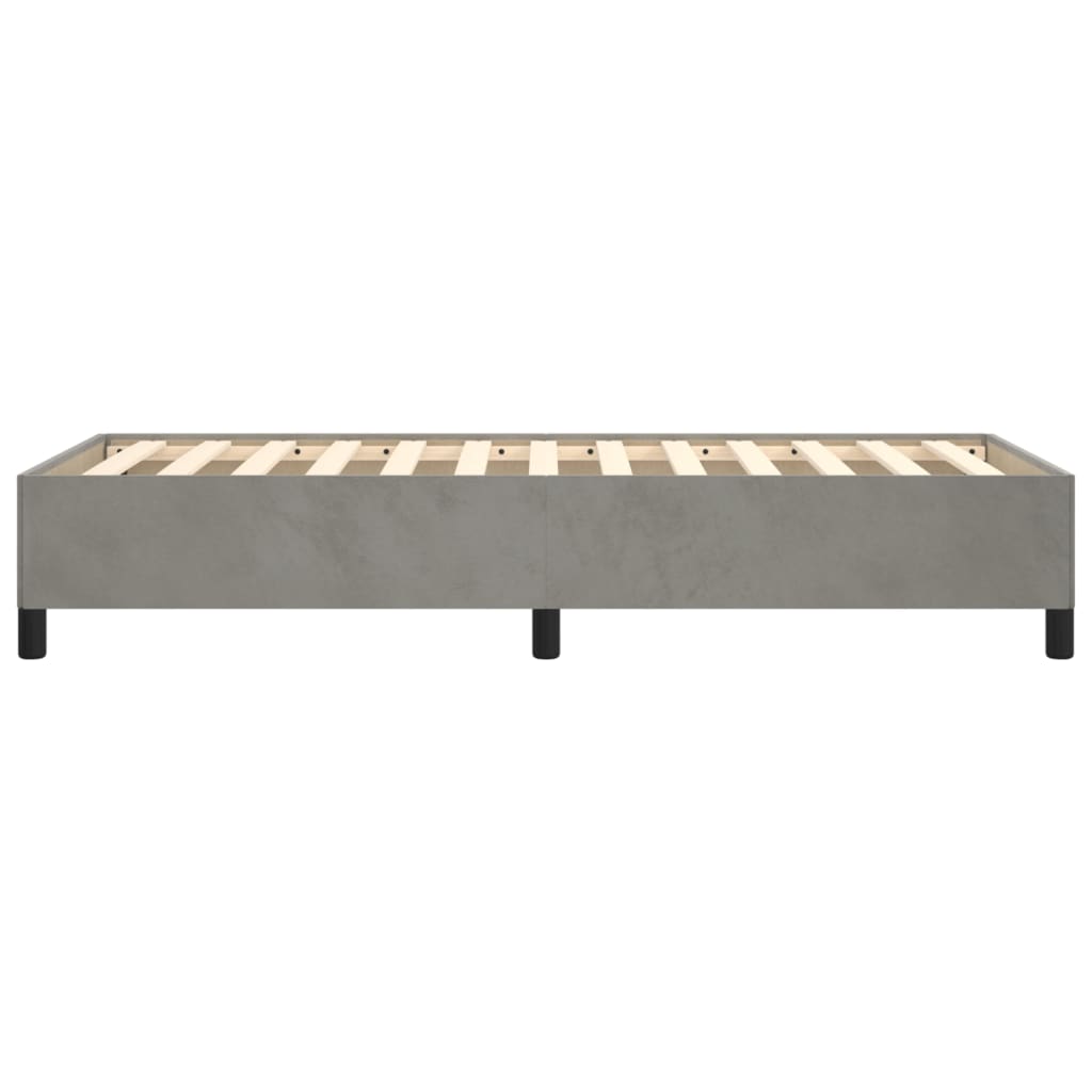 Bettgestell ohne Matratze Hellgrau 100x200 cm Samt