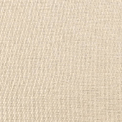 Bettgestell mit Kopfteil ohne Matratze Creme 90x200 cm Stoff