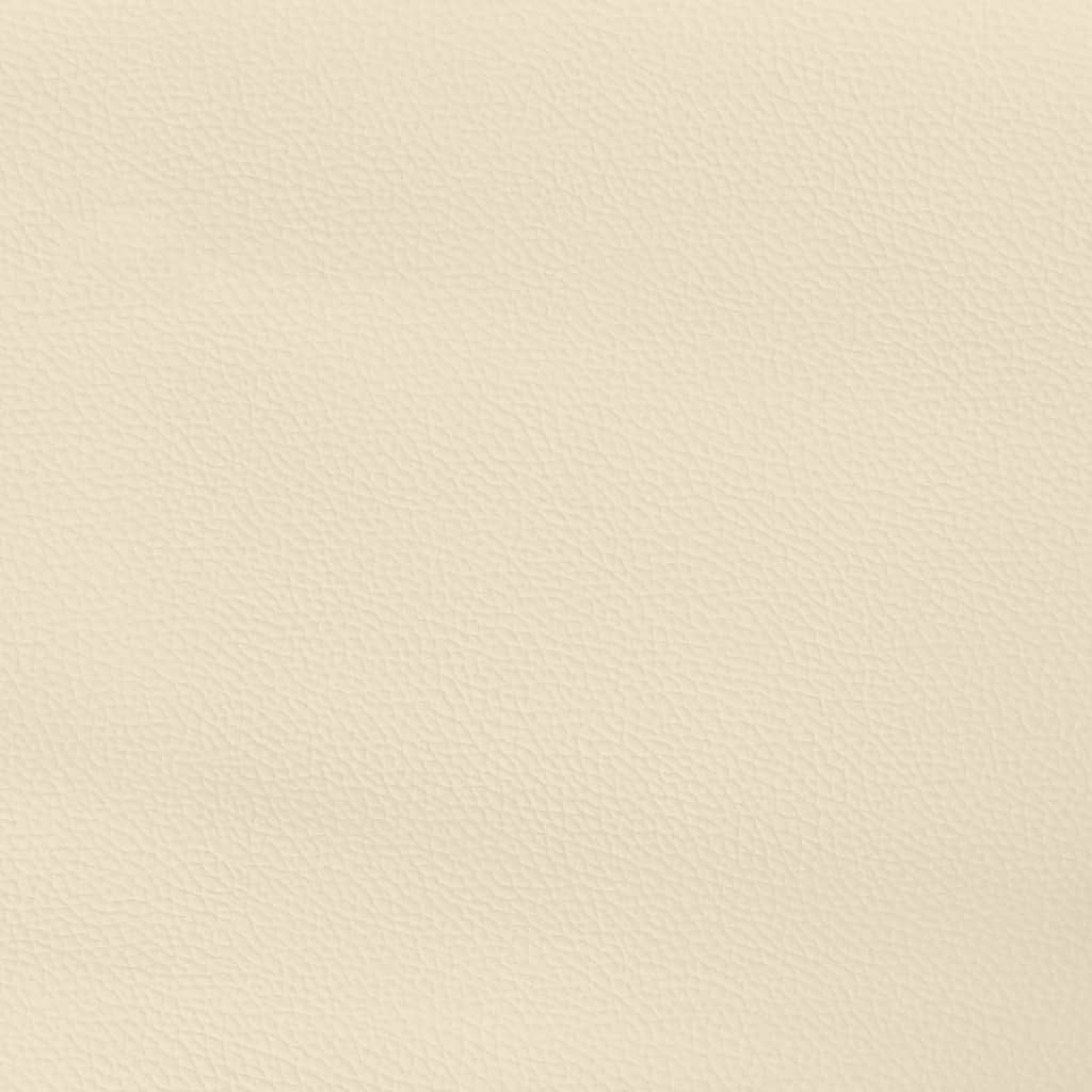 Bettgestell mit Kopfteil ohne Matratze Creme 100x200 cm