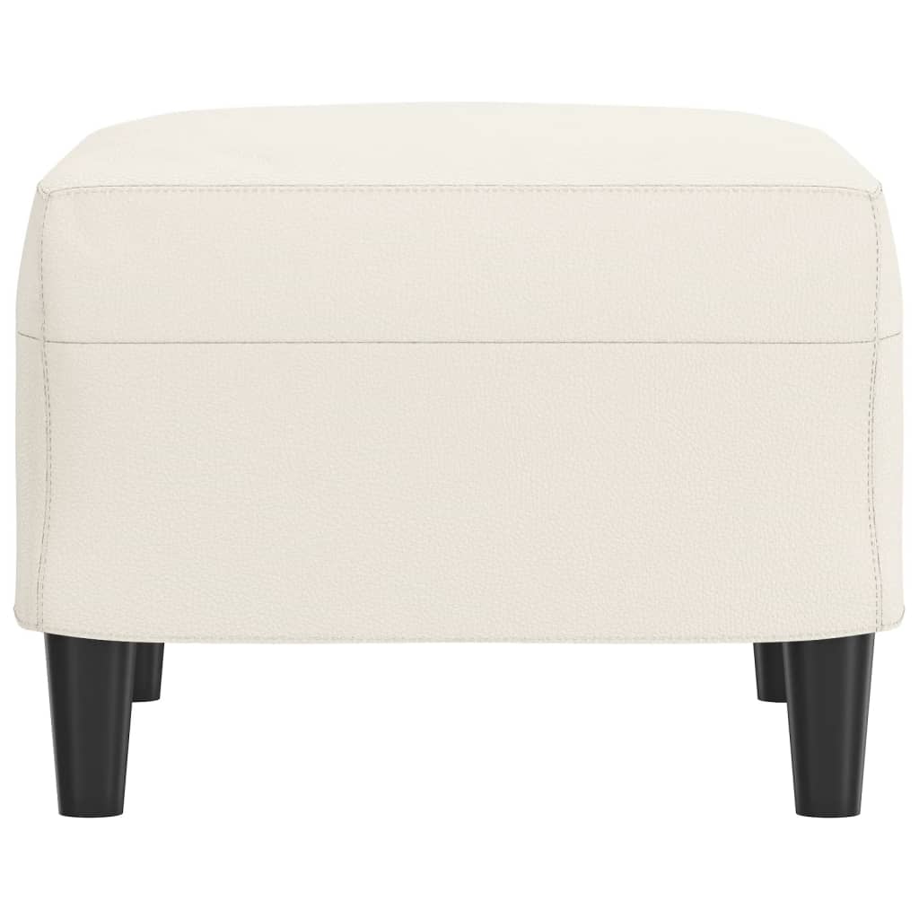 Fußhocker Creme 60x50x41 cm Kunstleder