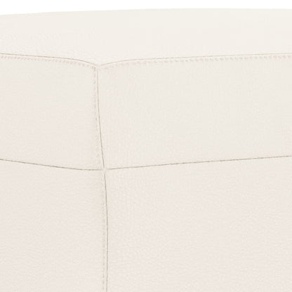 Fußhocker Creme 60x50x41 cm Kunstleder