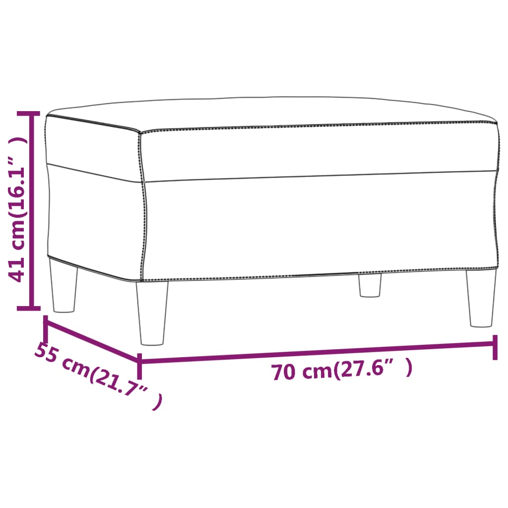 Fußhocker Hellgelb 70x55x41 cm Stoff