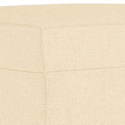 Fußhocker Creme 70x55x41 cm Stoff