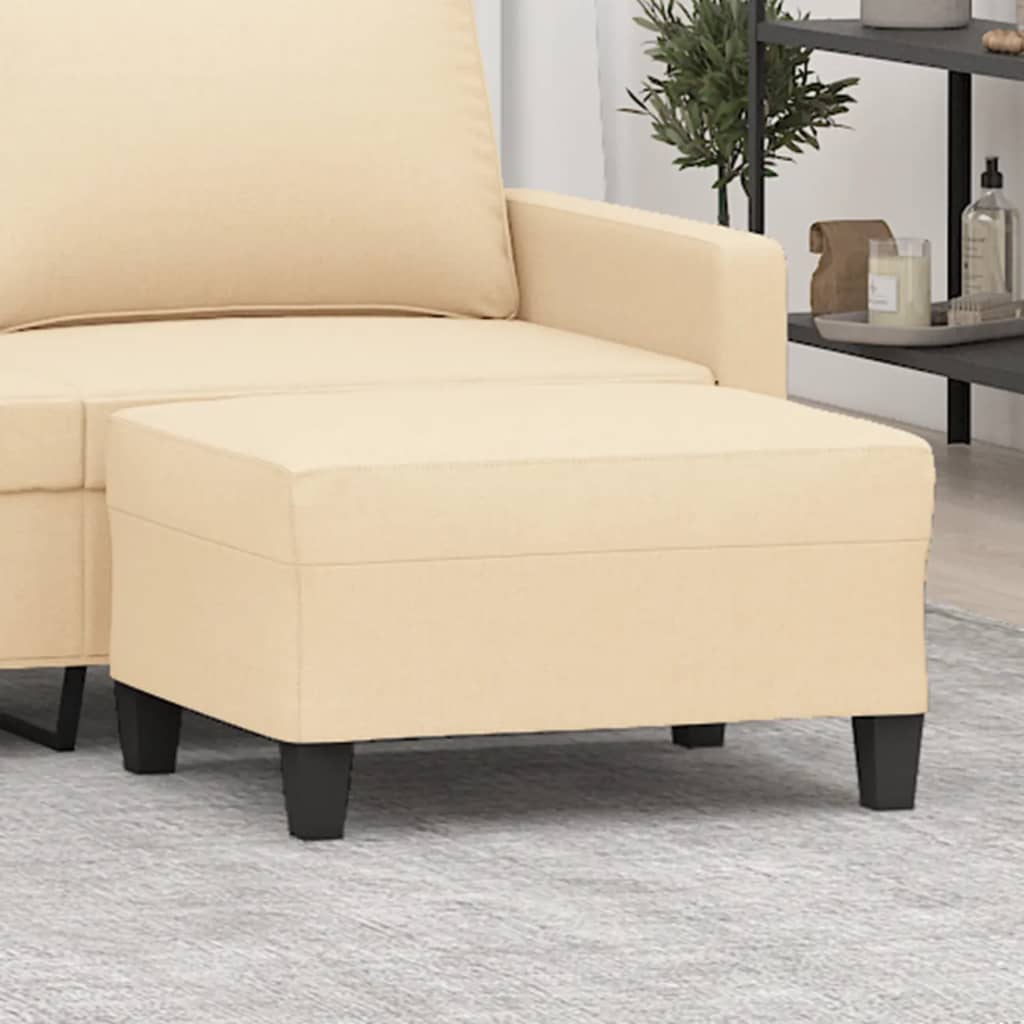 Fußhocker Creme 70x55x41 cm Stoff
