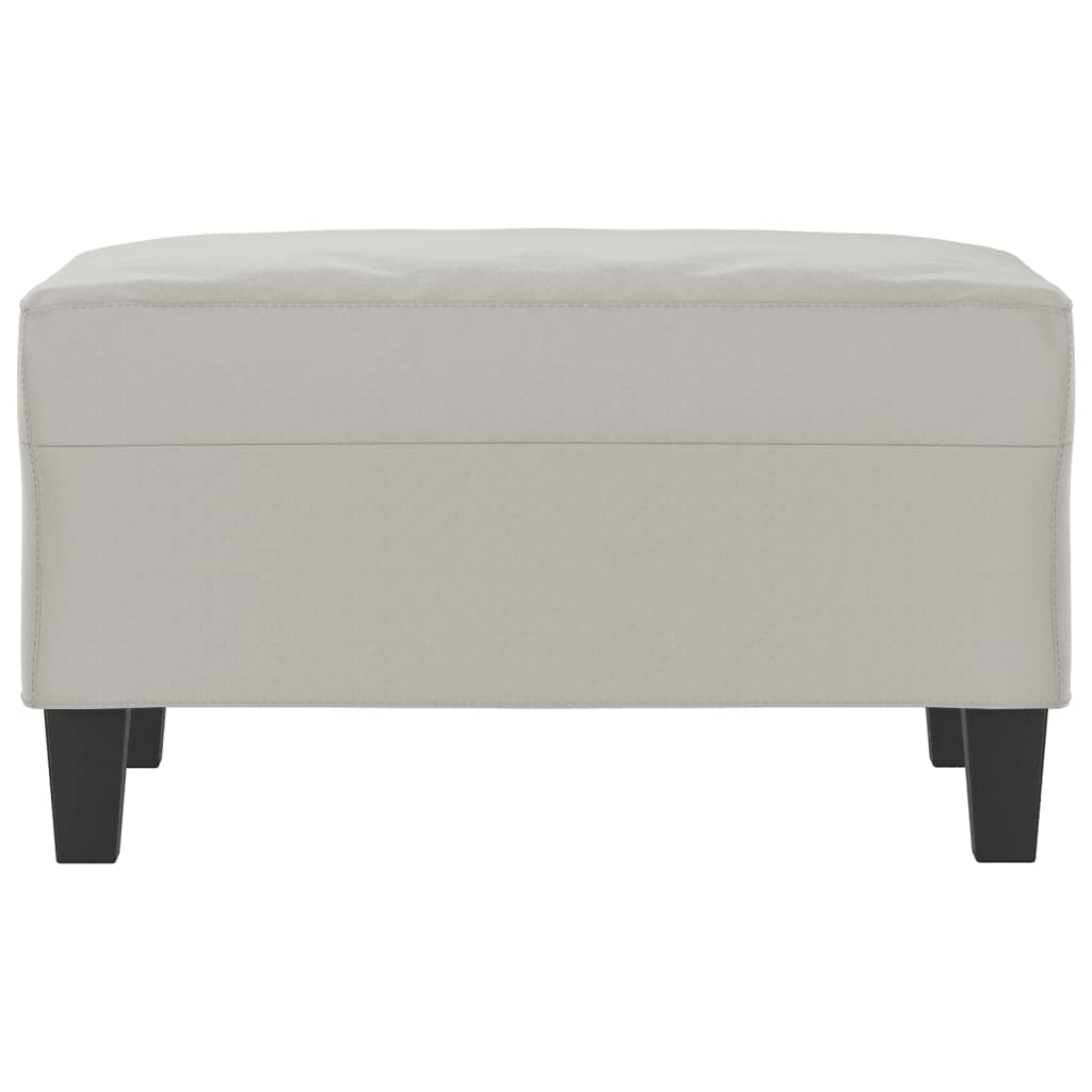 Fußhocker Hellgrau 70x55x41 cm Mikrofasergewebe