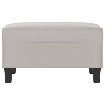 Fußhocker Hellgrau 70x55x41 cm Mikrofasergewebe