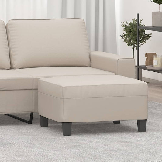 Fußhocker Creme 70x55x41 cm Mikrofasergewebe