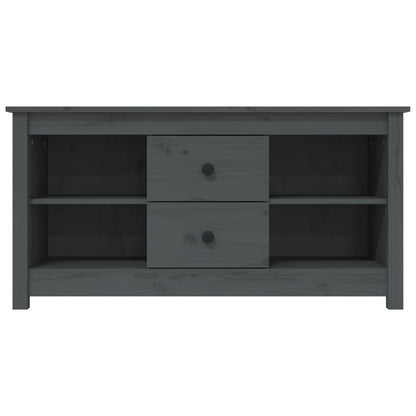 TV-Schrank Grau 103x36,5x52 cm Massivholz Kiefer