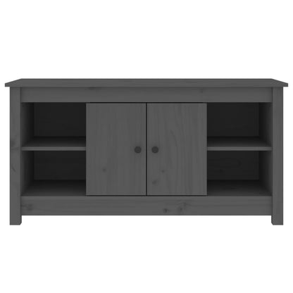 TV-Schrank Grau 103x36,5x52 cm Massivholz Kiefer