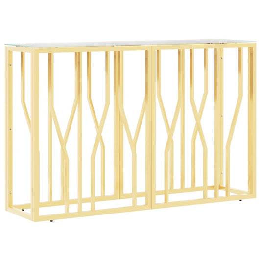 Konsolentisch 110x30x70 cm Edelstahl und Glas