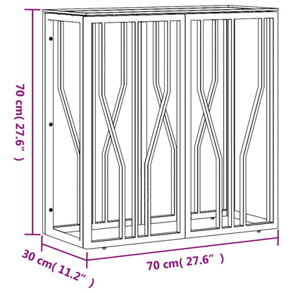 Konsolentisch 70x30x70 cm Edelstahl und Glas