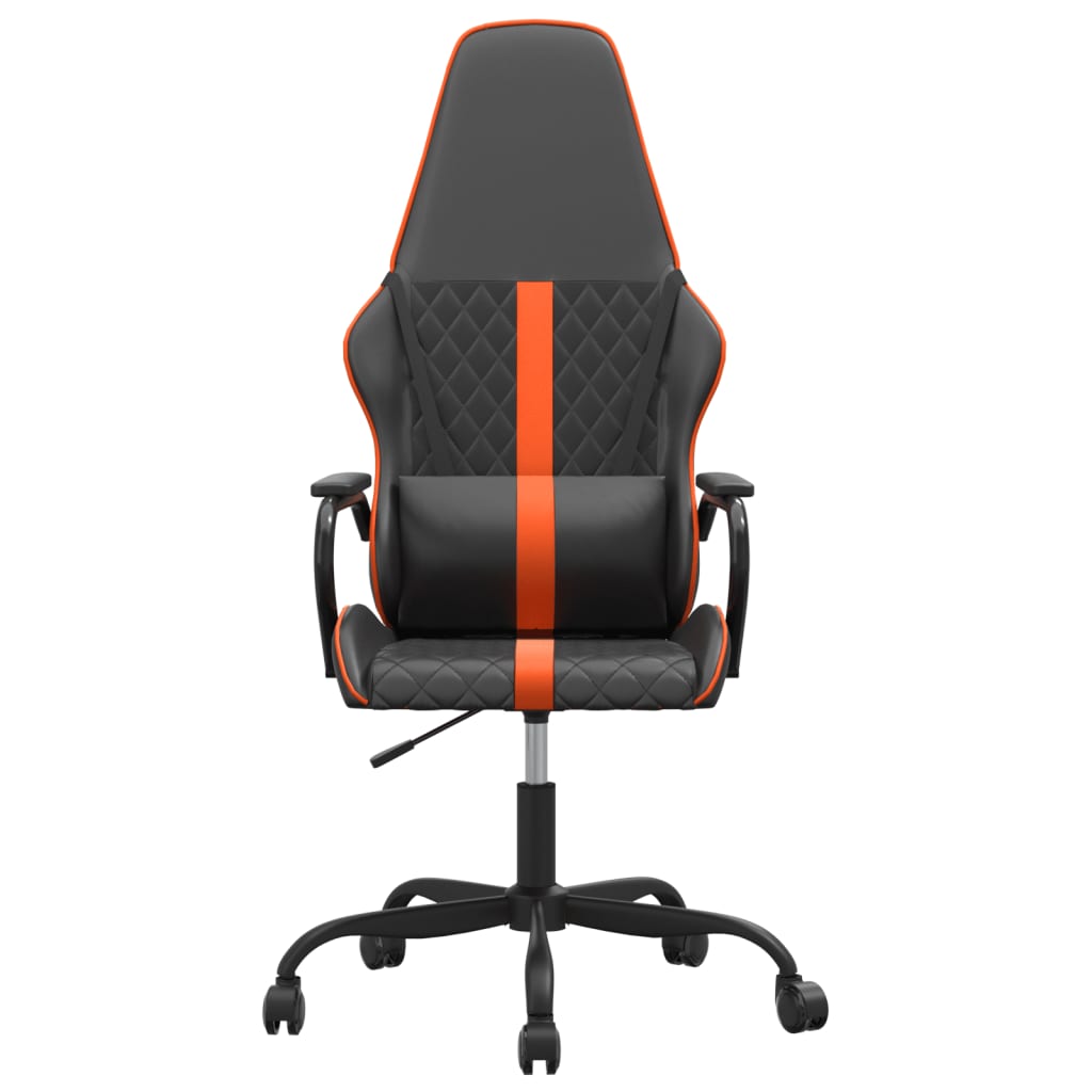 Gaming-Stuhl Schwarz und Orange Kunstleder