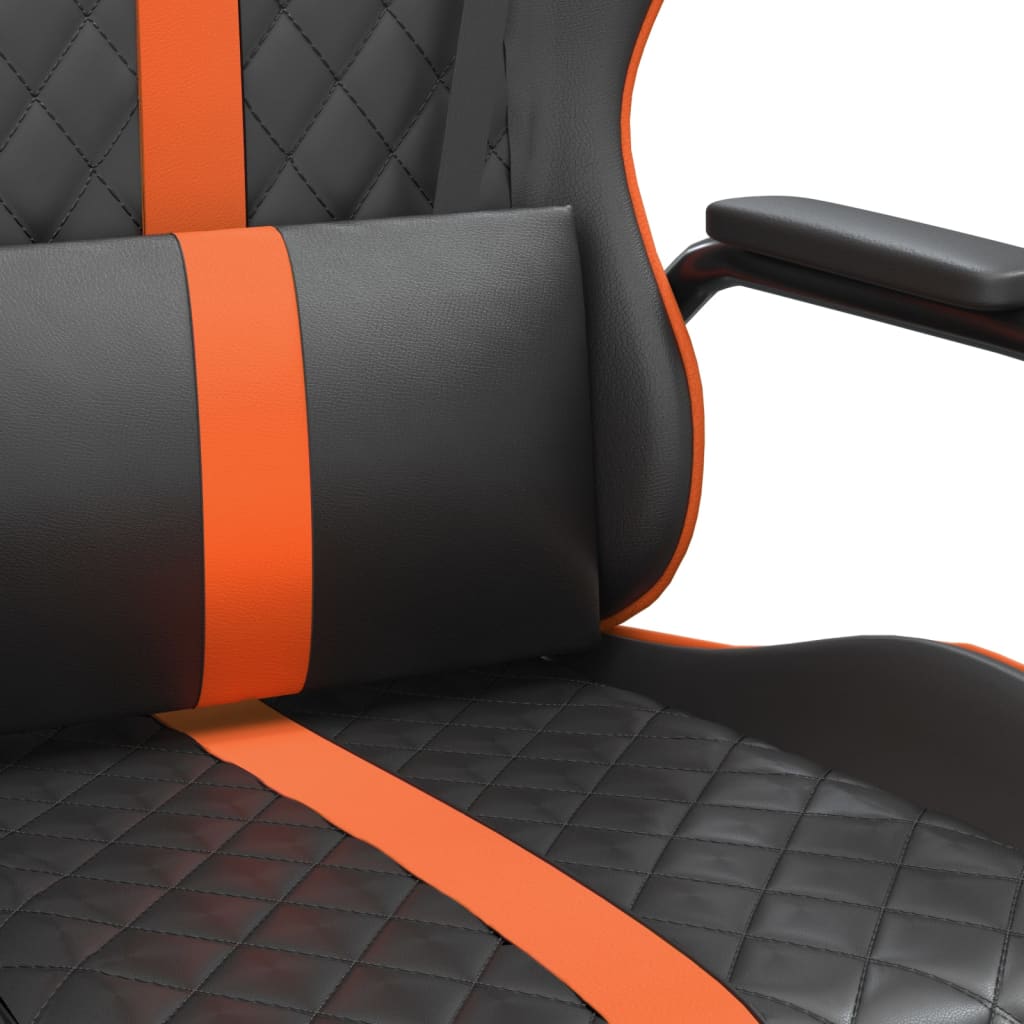 Gaming-Stuhl Schwarz und Orange Kunstleder