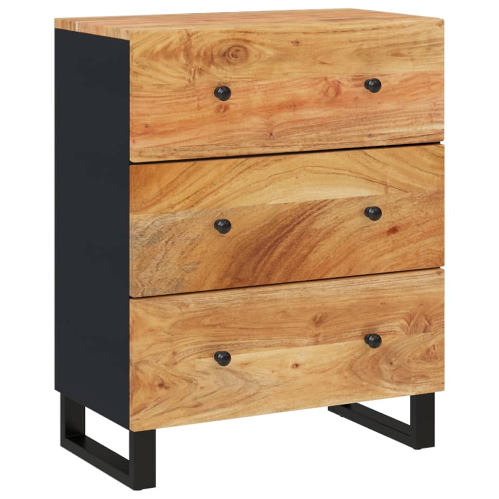 vidaXL Sideboards 3 Stk. Massivholz Akazie