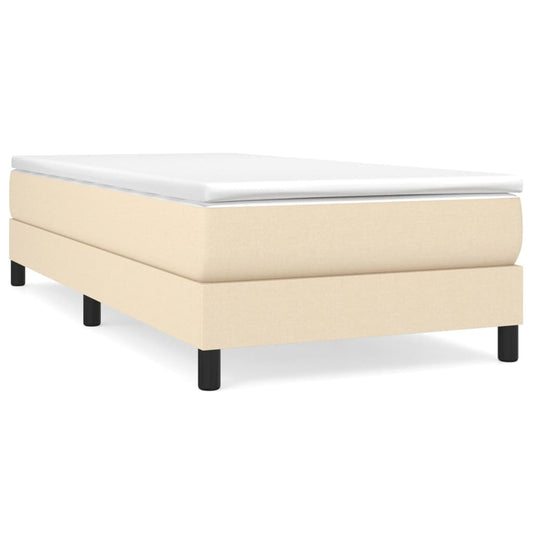 Boxspringbettgestell Creme 80x200 cm Stoff