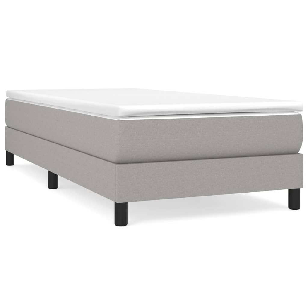 Boxspringbettgestell Hellgrau 90x190 cm Stoff