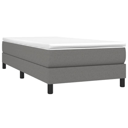 Boxspringbettgestell Dunkelgrau 90x190 cm Stoff