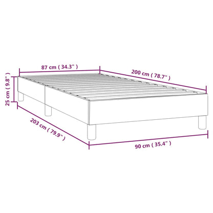 Boxspringbettgestell Dunkelbraun 90x200 cm Stoff