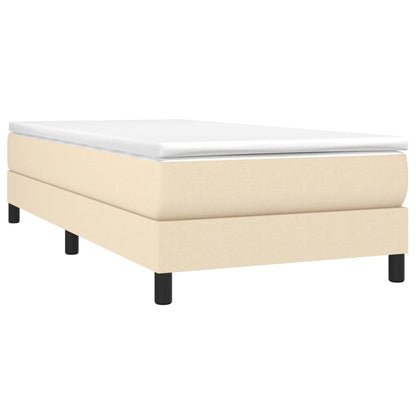 Boxspringbettgestell Creme 100x200 cm Stoff