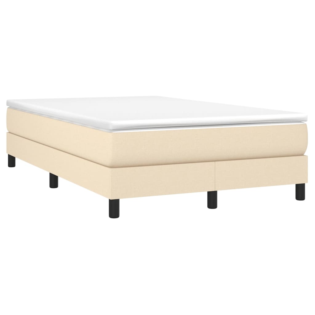 Boxspringbettgestell Creme 120x200 cm Stoff