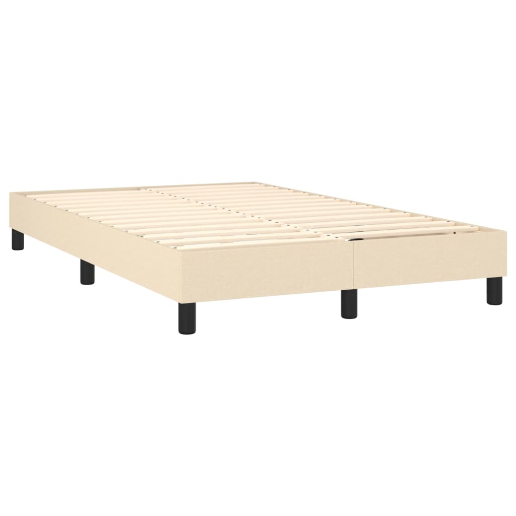 Boxspringbettgestell Creme 120x200 cm Stoff