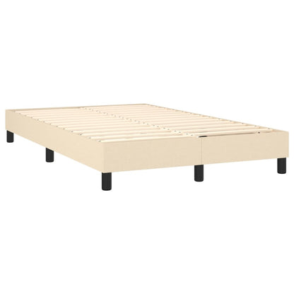 Boxspringbettgestell Creme 120x200 cm Stoff