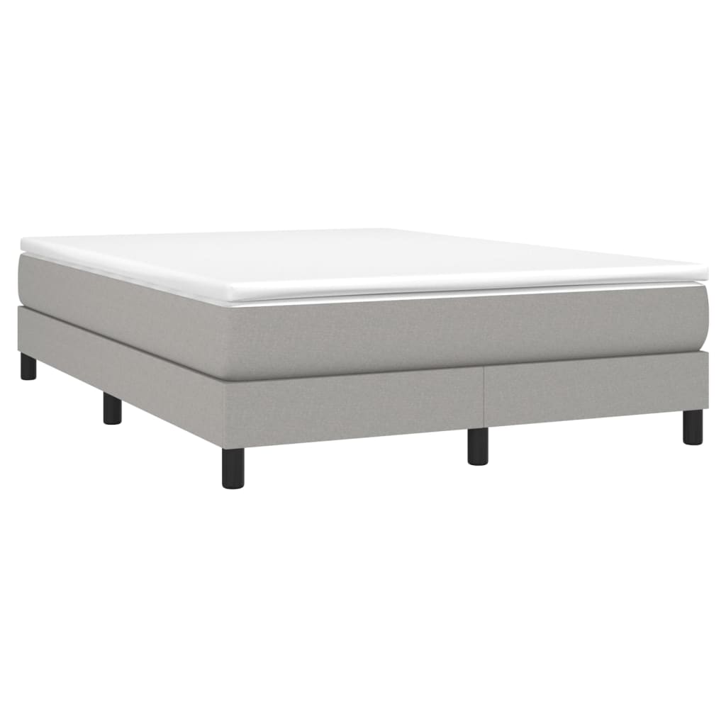 Boxspringbettgestell Hellgrau 140x190 cm Stoff