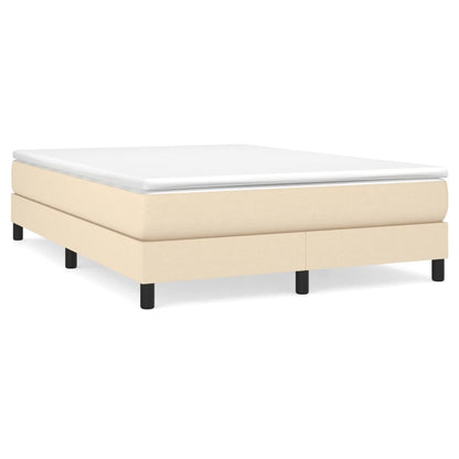 Boxspringbettgestell Creme 140x190 cm Stoff