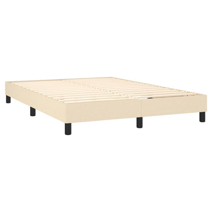Boxspringbettgestell Creme 140x200 cm Stoff