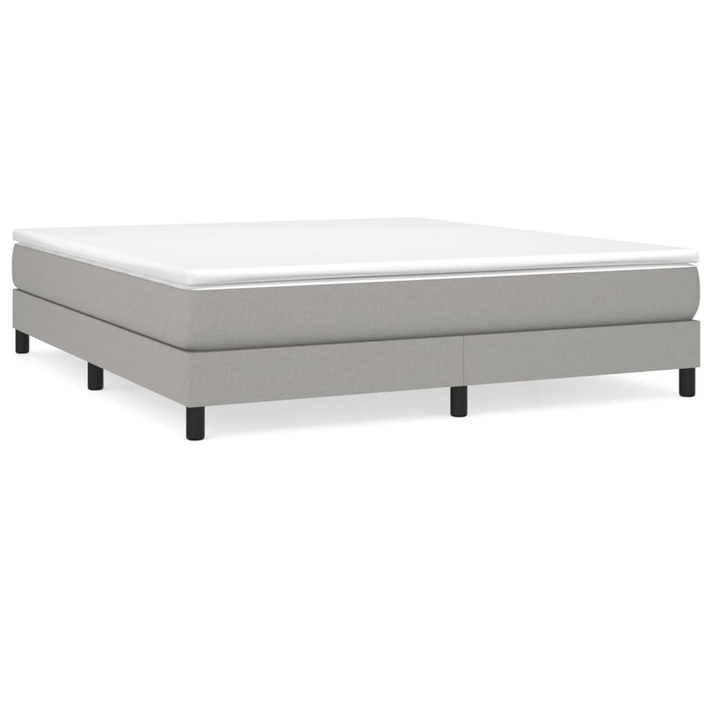 Boxspringbettgestell Hellgrau 180x200 cm Stoff