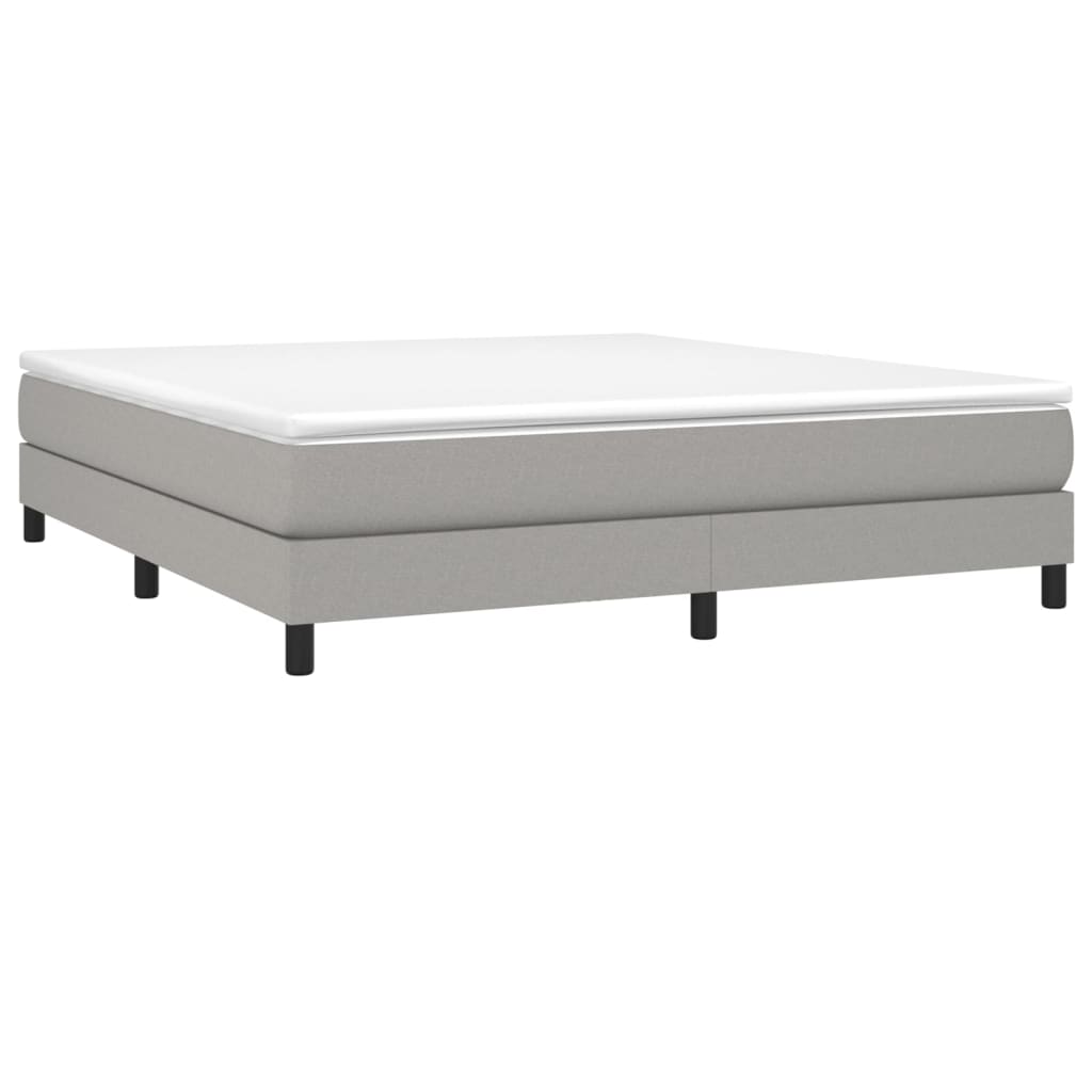 Boxspringbettgestell Hellgrau 180x200 cm Stoff
