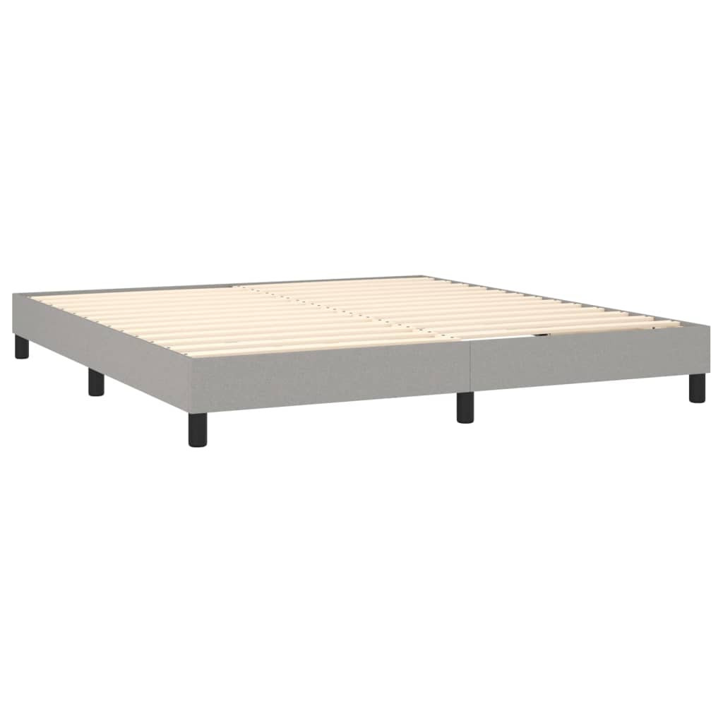 Boxspringbettgestell Hellgrau 180x200 cm Stoff